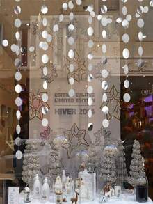 Round Flags Party Background Decoration For Wedding Season, Graduation Season, Birthday Party Decoration For Silver Polka Dot Garland Hanging Polka Dot Streamers Silver Party Decoration String Flag Background Birthday Wedding Gift Shower Engagement Bridal Shower Graduation Birthday Bachelor Party,Party Decorations Christmas Decorations Home Decoration, Festive Atmosphere