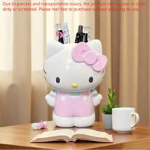 Sanrio 1个大号三丽鸥Hello Kitty & Melody铅笔盒 - 可爱化妆刷收纳盒、桌面整理盒，送给女孩和学生的完美礼物！化妆品收纳盒、梳妆托盘、指甲油收纳盒、笔筒、学习用品整理盒，时尚又实用。 - 彩色 - 查看 14