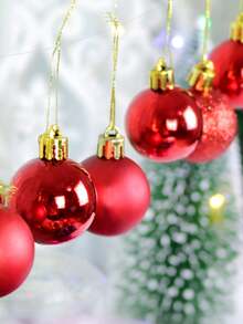 36pcs/Set Christmas Balls Set - Assorted Styles, Plastic Hanging Decorations For Christmas Tree, Bohemian Style, Ideal For Thanksgiving, Christmas Decorations, Scene Decor, Festivals Decor, Room Decor, Home Decor, Offices Decor, Theme Party Decor, Christmas Decor, Christmas Balls Winter Christmas Decorations Home Christmas Gifts Christmas Decor