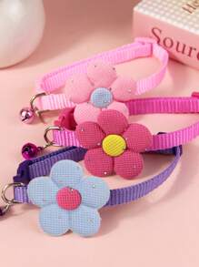 1 pieza o Set de 3 piezas Collar con campana y lazo brillante lindo para gato/perro, adecuado para uso diario - Multicolor - Ver 15