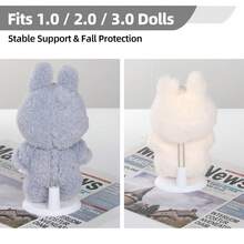 1pc/3pcs Adjustable Doll Stand Suitable For Labubu, Doll Display Stand Suitable For 4-8 Inch (Approximately 10.2-20.3 Cm) Dolls, Keeping Dolls In A Standing Position (Black, 3 Pieces Set) (Dolls Not Included)