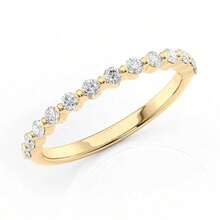 1pc 2MM Zirconia Bead Edge Ring For Women S925 Sterling Silver Thin Rings Thumb Rings Fine Jewelry Gift - Gold - View 6