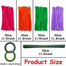 432pcs/Set Color Flower DIY Twisting Felt Pipe With Flower Wire Flaral Tape Handmade Floral Art Flower Making Material Mother's Day Gifts - Multicolor - View 2