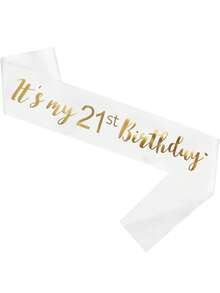 Écharpe "Mon 21e Anniversaire" et Couronne de Strass - Écharpe d'Anniversaire 21e, Écharpe de Fille d'Anniversaire, Cadeaux, Fournitures et Décorations pour Fête d'Anniversaire - Multicolore - Voir 8