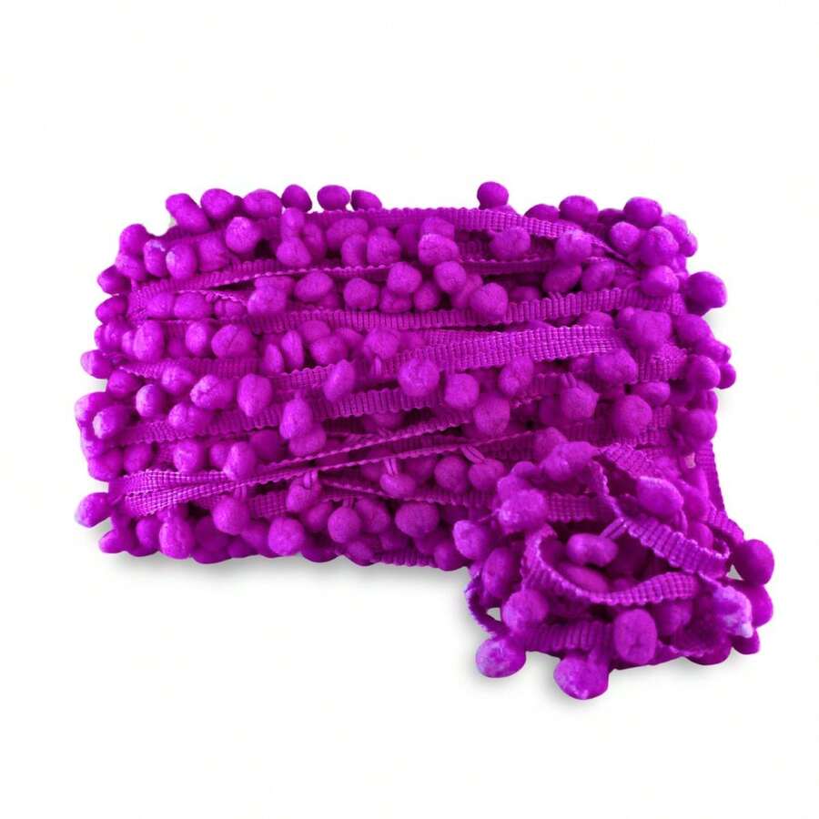 10 Meters Grelot Pom Pom Polyester Ribbon Ball 30mm Crafts - 218 - 查看 1