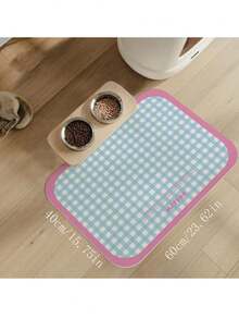 1件装多功能宠物餐垫，防水防漏PVC材质，适用于猫狗，四季皆宜 - 彩色 - 查看 3