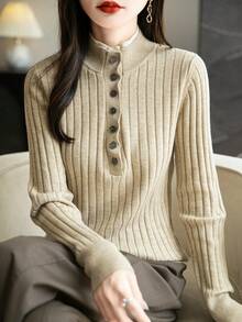 Women's Merino Wool Sweater Fall Winter Classic Vintage Cable Warm Long Sleeve Knit Sweater
