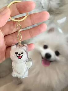 Transparent Dog Hair Storage Box, Pet Hair Memorial Pendant, Cute Dog Pendant, Attractive Pendant Decorative Memento, Transparent Plastic Pet Hair Collection Container With Cute Animal Pendant, Portable Home/Car/Travel Hair Collection Bag, Pet Owner Accessory - Multicolor - View 4