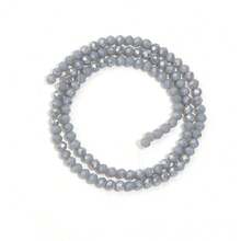 1 件闪亮灰色 AB 色多面算盘水晶扁珠，时尚百搭百搭手工 DIY 串珠散珠，适用于手链、项链、珠宝、时尚珠宝、工艺品、手机挂饰、钥匙扣、装饰品、珠子批发 - 灰AB瓷 - 查看 8