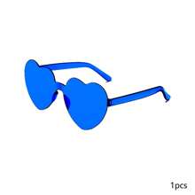 1 Pieza/6 Pares/8 Pares de Gafas con forma de corazón, Gafas de moda sin marco con forma de corazón para mujer, de colores neón, gafas con forma de corazón, gafas hippie con forma de corazón, gafas de disfraz vintage, colores mágicos, gafas de fiesta, gafas de disfraz vintage, set de regalo de caja de gafas transparentes de colores con forma de corazón para fiestas