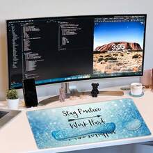 Large Keyboard Mouse Pad Set, Extended Mouse Pad+Keyboard Wrist Rest Support, Memory Foam Ergonomic Easy Typing, 4Pcs (35.4*15.9 In) Desk Pad Set For Home Office Study Game - Colorful-671326 - StayPositive - 查看 8