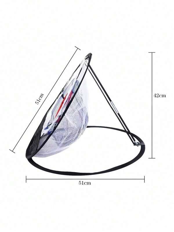 1pc Cut Ball Net This Design Is Foldable, Convenient For Carrying And Storage. It Is A Portable Folding Golf Ball Collection Net That Can Be Easily Folded Into A Small Shape And Stored In A Backpack Or Trunk. Multiple Functions: Besides Being Used For Cut Shot Practice, Some Cut Ball Nets Can Also Be Used As Swing Practice Nets.