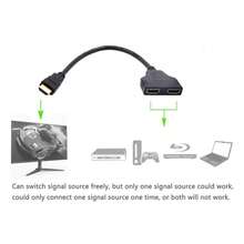 Cable de conexión para computadora de alta definición HD.MI uno a dos de 1 m, calidad de imagen ultra clara, compatible con computadoras, caja secreta de Hua.wei, caja de Xiao.mi, LeTV, videojuegos PS.4 y otros dispositivos de interfaz HD.MI. - Negro - Ver 2