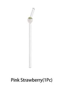 1/2/4 件/1/2 套可重复使用玻璃吸管，配有柠檬/樱桃/红草莓/粉红草莓水果饰物，适用于水杯，可爱弯曲透明吸管，配有清洁刷，适用于冷饮、奶茶、咖啡、果汁、冰沙、厨房、餐厅、鸡尾酒会、返校、送给女朋友/男朋友、父母、朋友的礼物、节日用品、万圣节、感恩节、圣诞节。 - 款式1 - 查看 19