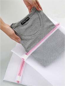 Túi giặt lưới thô và mịn dùng trong gia đình, túi giặt áo ngực và đồ lót, túi lưới chống rối, túi đựng hành lý và quần áo. - Nhiều màu - Xem 5