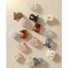 16 قطعة مشابك شعر عشوائية بتصميم فريد بأشكال القرع والبطيخ الصغيرة، إكسسوارات شعر موضة مشابك شعر مخلب للخريف والشتاء والعطلات للمرأة