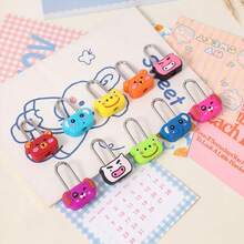 3/10 件紧凑型彩色塑料挂锁，带钥匙。带钥匙的小型挂锁，适用于行李锁、时尚前卫多色方形设计、背包、健身房储物柜锁、手提箱锁、教室配对游戏等，非常适合储物柜、小型存储和全年 DIY 项目。