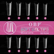 OBP C & G Tips Medium Coffin Half Moon Soft Gel False Nails 500 Pieces - 無色 - 查看 2