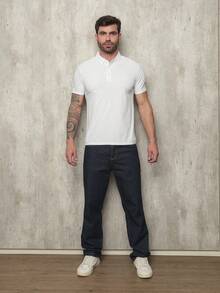 Men's Polo Shirt In Polyamide, Elastic Ice Fabric, Style And Quality - 白色 - 查看 5
