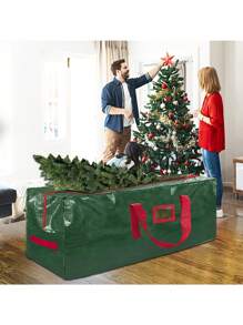 7/9ft Christmas Tree Storage Bag, Large Capacity, Waterproof Dustproof Woven Moving Box, Outdoor Waterproof Storage Bag, Christmas & New Year Gift, Tree Storage Bag - Multicolor - View 2