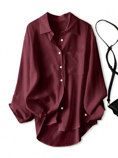 Women's Casual Loose Long Sleeve Shirt, Spring/Autumn