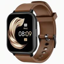 1 件男女通用舒适硅胶表带智能手表，升级版配备无线通话、计步器、卡路里计数器、运动追踪、多种运动模式、远程摄像头、音乐控制、闹钟、通知、180mAh 锂离子电池、1.83 英寸全屏触摸显示屏，兼容 Android 和 IOS，适合作为节日礼物