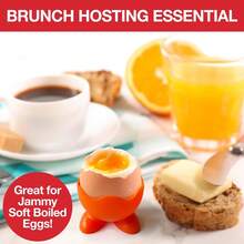 8pcs Silicone Creative Egg Rack, Kitchen And Restaurant Colorful Egg Cup Set, Decorative Boiled Egg Rack, Egg Storage Box - Multicolor - View 4