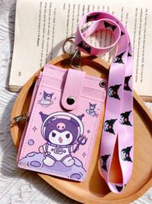 Sanrio 1 PC Hello Kitty Pink Lanyard With Card Holder – Cute Cartoon Design For ID, Access, Student & Work Badges – Neck Strap For Easy Carrying