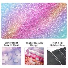 Large Keyboard Mouse Pad Set, Extended Mouse Pad+Keyboard Wrist Rest Support, Memory Foam Ergonomic Easy Typing, 4Pcs (35.4*15.9 In) Desk Pad Set For Home Office Study Game - Colorful-671326 - Colorfulsands - View 4