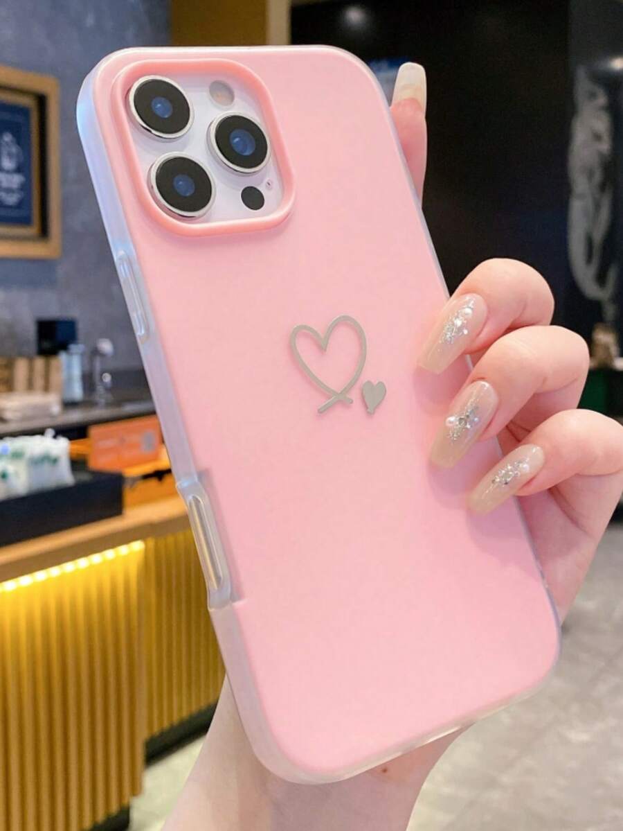 二合一多巴胺手机壳硬壳（赠品），关注店铺，收藏商品，即可获得挂绳/1个纯色硅胶手机壳，兼容三星、 11/12/13/14/15/16 Pro Max、三星 S22/23/24/S25+ UA04/A05/A14/A15/A24/A25/A34/A54 SA56/A36/A26，可爱设计 - 粉色 - 查看 1