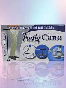 BASTON PLEGABLE CON LUZ - Negro - Ver 10