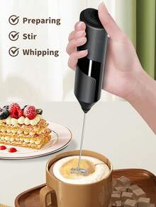 Electric Milk Frother, Powerful Handheld Milk Frother, Mini Milk Frother, Coffee Stirrer, Stainless Steel Drink Mixer, Suitable For Coffee, Latte, Cappuccino, Matcha, Hot Chocolate, Portable Milk Frother, Cordless Electric Milk Frother Mini Coffee Maker - Multicolor - View 6