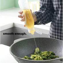 Botellas de almacenamiento creativas para salsa de soja y vinagre de la cocina, multifuncionales, a prueba de fugas, lisas, botellas de plástico con marcas de medición, fáciles y convenientes de usar