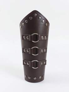 1 Stück mittelalterliches Wikinger PU Leder Armband Renaissance historischer Ritter Armschutz für Renaissance Wikinger Messe Larp Halloween Kostüm Accessoire