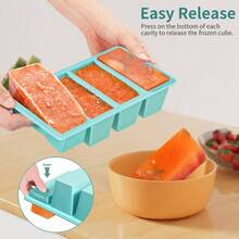 Silicone Freezer Tray For Sauce Cube: Silicone Freezing Tray For Broth Soup Storage Freeze 250mL 125mL Souped Portion - Nước - Xem 2