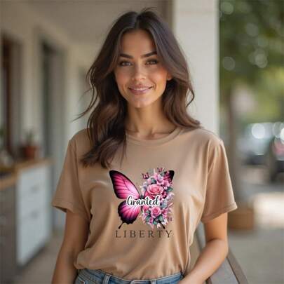 T-shirt Feminina Manga Curta Gola Redonda Algodão Roupa Feminina