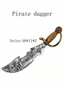 The Blade Festival Props Of The Capocord Pirates, Suitable For Teen Entertainment Activities. This Pirate Knife Is Suitable For Festival Performances And Event Occasions.,Halloween