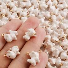 2/4/9pcs Mixed Colorful 3D Alloy Drip Oil Cute Animal, Fruit, Food, Marine Life Series Pendant DIY Necklace, Bracelet, Earring Jewelry Making Accessories