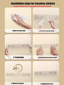 1pc Acrylic Wall Mounted Book Display Shelf, Transparent Simple No-Drill Wall Hanging Magazine/Children's Book Rack