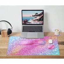 Large Keyboard Mouse Pad Set, Extended Mouse Pad+Keyboard Wrist Rest Support, Memory Foam Ergonomic Easy Typing, 4Pcs (35.4*15.9 In) Desk Pad Set For Home Office Study Game - Colorful-671326 - Colorfulsands - View 7