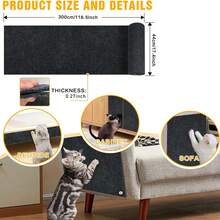1/2pcs Self-Adhesive Cat Scratching Board, Climbing Cat Scratch Pad With Sofa Protection Function (Prevent Cat Scratching), Suitable For Sofa, Wall And Furniture, Room Decor, Christmas Gift