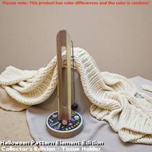 1pc Wooden Vertical Paper Towel Holder, Tissue Paper Roll Rack, Home Kitchen & Bathroom Paper Towel Storage Organizer