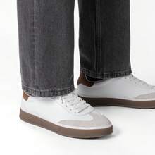 Men's Business Casual Sneakers Fashionable & Comfortable Dressy Casual Shoes Dress Shoes Business Casual Shoes For Men Fashion Sneakers - 白色 - 查看 7