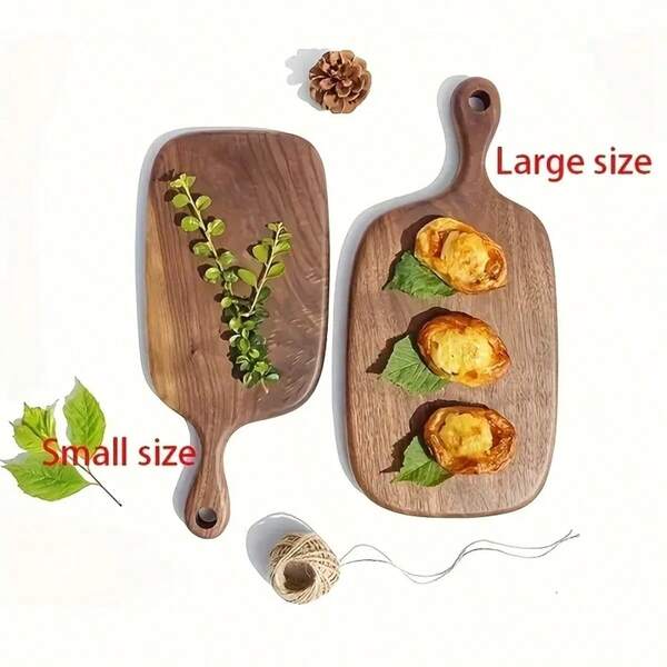 1 pièce Planche à découper créative en bois, planche à découper en forme de batte d'épaule, planche à pain en bois massif, planche à pizza, planche à sushi, planche à découper asymétrique double face pour fruits et légumes, plateau à fruits, plateau à collations, plateau à ustensiles, plateau de décoration de table à manger, essentiel pour la cuisine de campagne, Noël, cadeau de fête