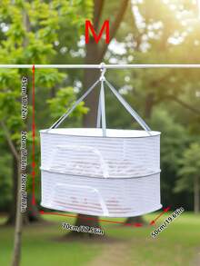1pc White Clothesline Basket, Clothesline Net, Sock Artifact For Drying Clothes, Blue Sweater, Lingerie Net, Dedicated Clothesline Rack, Clothesline Net For Drying Clothes Drying Dry Goods - White - View 21