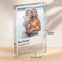 Tấm bảng acrylic dày dặn, khắc chữ "Bestie" (Bạn thân nhất) theo yêu cầu, có thể để đứng, làm quà sinh nhật cho bạn thân, quà tặng cho người yêu, đồ trang trí nhà cửa, quà lưu niệm, có thể tái sử dụng, dễ thương, chất lượng cao, trang trí văn phòng, nội thất sang trọng. - Nhiều màu - Xem 9