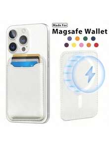Magnetic Wallet Phone Card Holder, With Magnetic Function, Compatible With IPhone 16/15/14/13/12 Pro/Pro Max/Plus/Mini Series Phone Cases, Women's Wallet, Mini Wallet, Card Holder, Autumn Wallet (The Magnetic Force May Weaken Over Time With Use, We Appreciate Your Understanding) - White - View 3