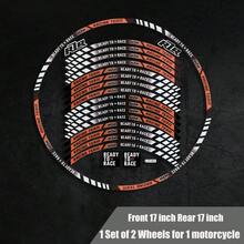Pegatina Reflectante para Rueda de Motocicleta, Pegatina de Franja para Rin y Cubo, Listo para Correr, Cinta Adhesiva, Accesorios Impermeables para KTM  390/690/790/125 RC - R2R 01-MULTI - Ver 7