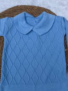 Baby Romper For Newborn Layette - Baby Blue - View 3