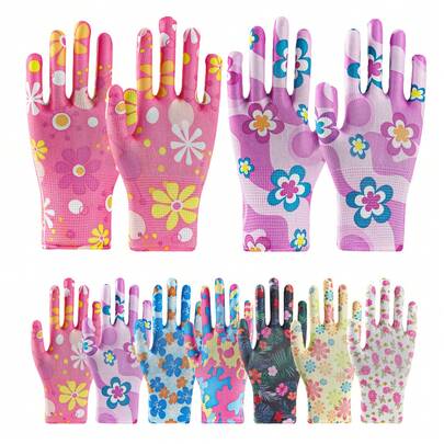 20pcs (10sets) Women's Floral Gardening Gloves, Non-Slip Grip Garden Work Gloves, Comfortable Anti- Garden Gloves, Christmas Gift (2/10/16/20pcs)